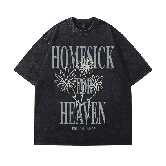 Phil Wickham Heavenward Bloom Unisex Washed Cotton Crewneck Tee – Casual Summer