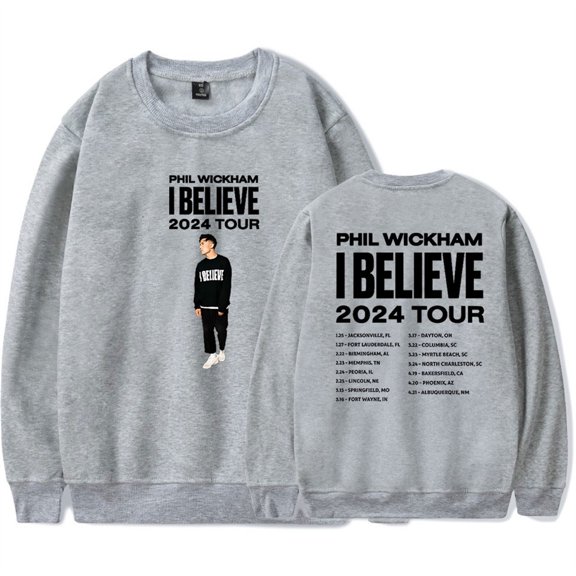 Phil Wickham I Believe 2024 Tour Sweatshirt Fashion Longsleeve Men Women Hip Hop Crewneck