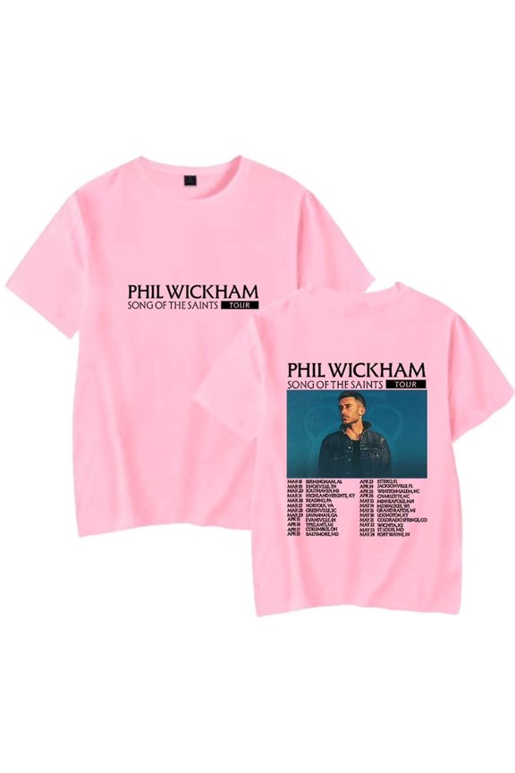 Phil Wickham Merch Song Of The Saints Tour 2026 Unisex Crew Neck Short Sleeve Casual T-Shirt