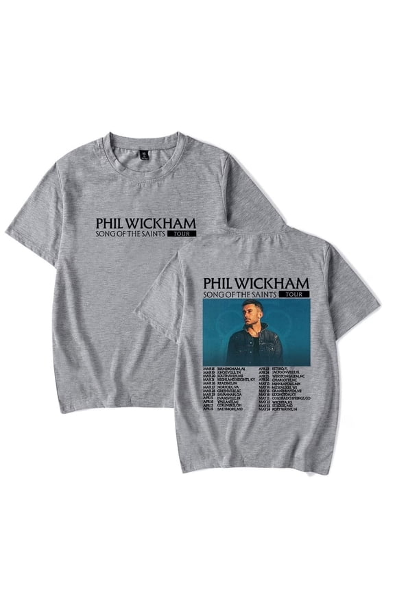 Phil Wickham Merch Song Of The Saints Tour 2026 Unisex Crew Neck Short Sleeve Casual T-Shirt