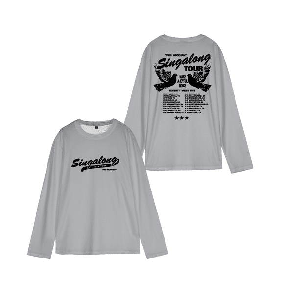 Phil Wickham Singalong Tour 2025 Long Sleeve T-shirt Women Men Crewneck Tee Casual Streetwear Clothes