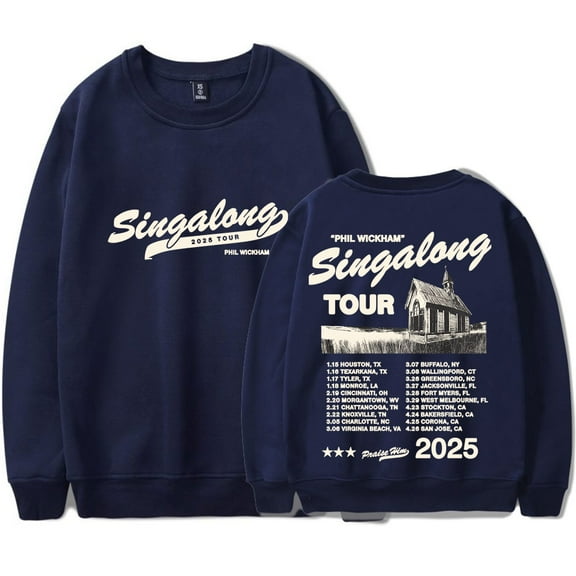 Phil Wickham Singalong Tour 2025 Merch Crewneck Sweatshirts Unisex Long Sleeve Tee