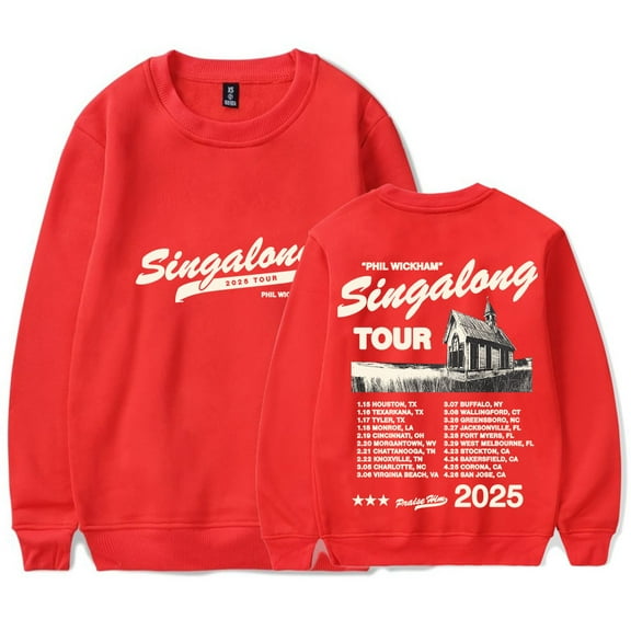 Phil Wickham Singalong Tour 2025 Merch Crewneck Sweatshirts Unisex Long Sleeve Tee
