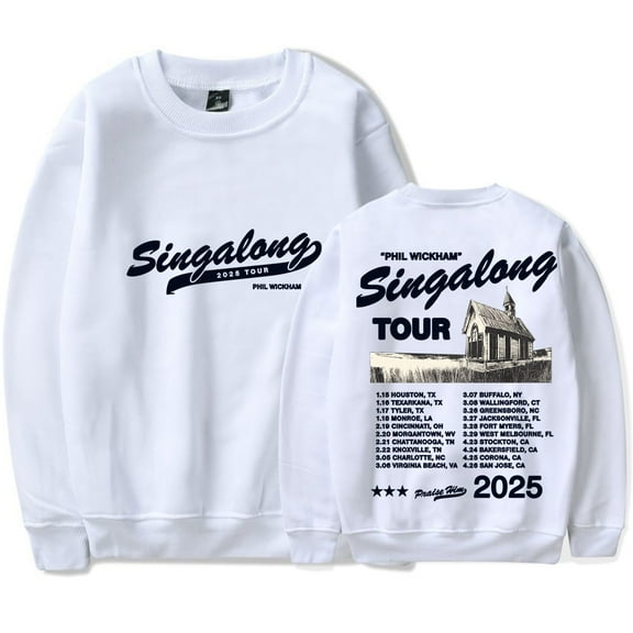 Phil Wickham Singalong Tour 2025 Merch Crewneck Sweatshirts Unisex Long Sleeve Tee