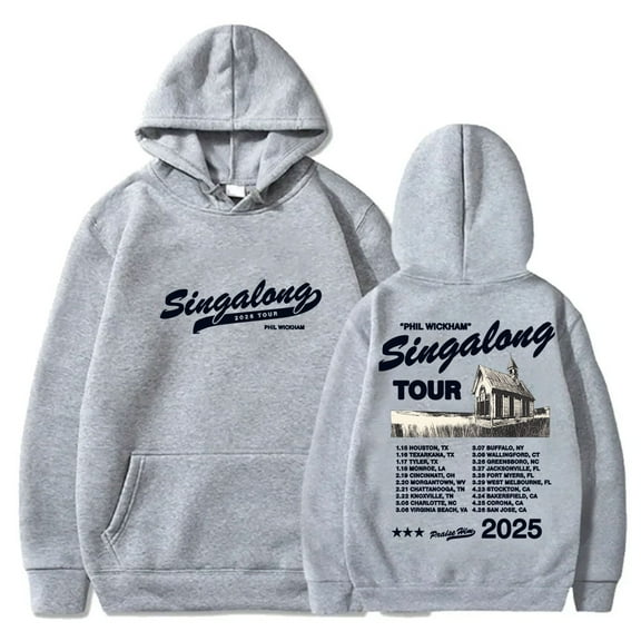 Phil Wickham Singalong Tour 2025 Merch Hoodies Unisex Fashion Long Sleeve Sweatshirts Pullovers