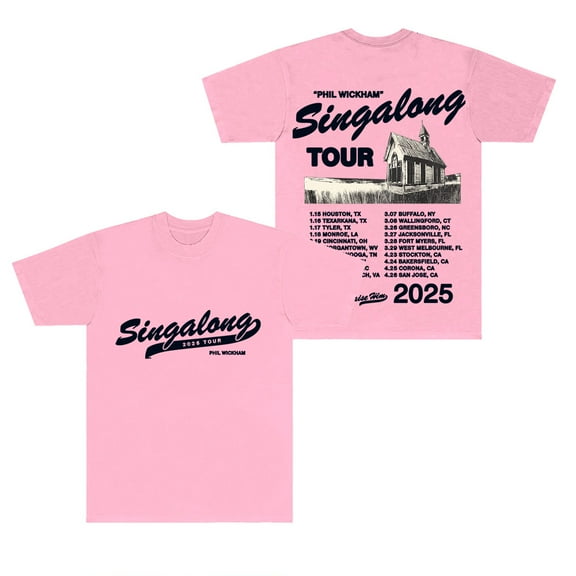 Phil Wickham Singalong Tour 2025 Merch T-Shirts Summer Unisex Fashion Crewneck Short Sleeve Tee