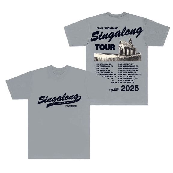 Phil Wickham Singalong Tour 2025 Merch T-Shirts Summer Unisex Fashion Crewneck Short Sleeve Tee