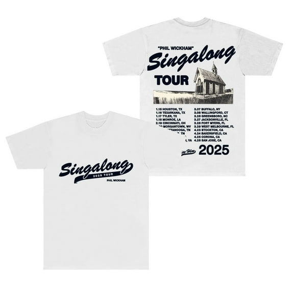 Phil Wickham Singalong Tour 2025 Merch T-Shirts Summer Unisex Fashion Crewneck Short Sleeve Tee