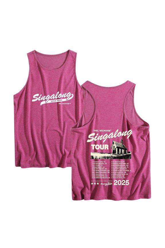 Phil Wickham Singalong Tour 2025 Vest Unisex Tank Tops Cool Sleeveless Casual Singlet