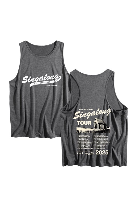 Phil Wickham Singalong Tour 2025 Vest Unisex Tank Tops Cool Sleeveless Casual Singlet