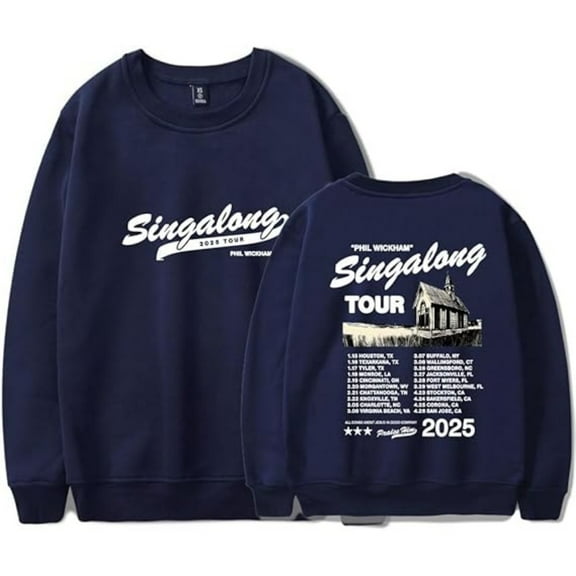 Phil Wickham Singalong Tour Long Sleeve Crewneck Sweatshirt Women Men Casual Streetwear Fashion Clothes