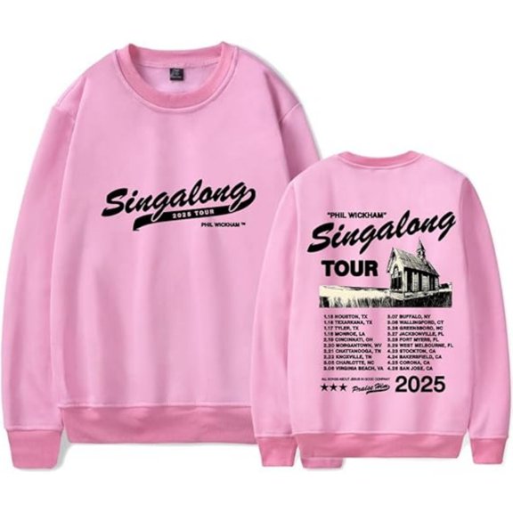 Phil Wickham Singalong Tour Long Sleeve Crewneck Sweatshirt Women Men Casual Streetwear Fashion Clothes