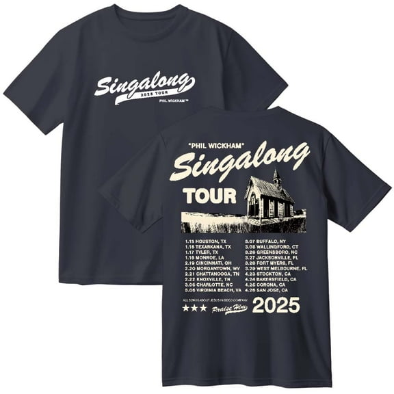Phil Wickham Singalong Tour Merch Cotton T-Shirt Women Men Casual Crewneck Short Sleeve Tee
