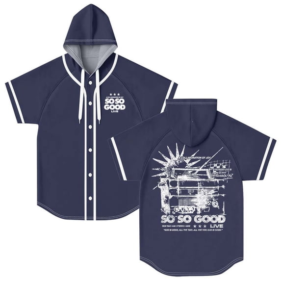 Phil Wickham So So Good Hooded Baseball Jersey Short Sleeve Shirt Women Men Crewneck Tee