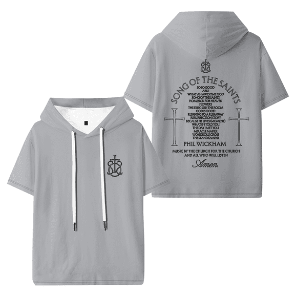 Phil Wickham Song Of The Saints Album Hooded T-shirt Women Men Short Sleeve Tee Casual Fashion Tops