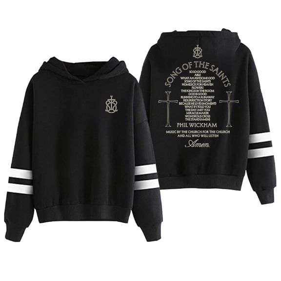 Phil Wickham Song Of The Saints Album Hoodie Pocketless Parallel Bars Sleeve Women Men Hooded Sweatshirt