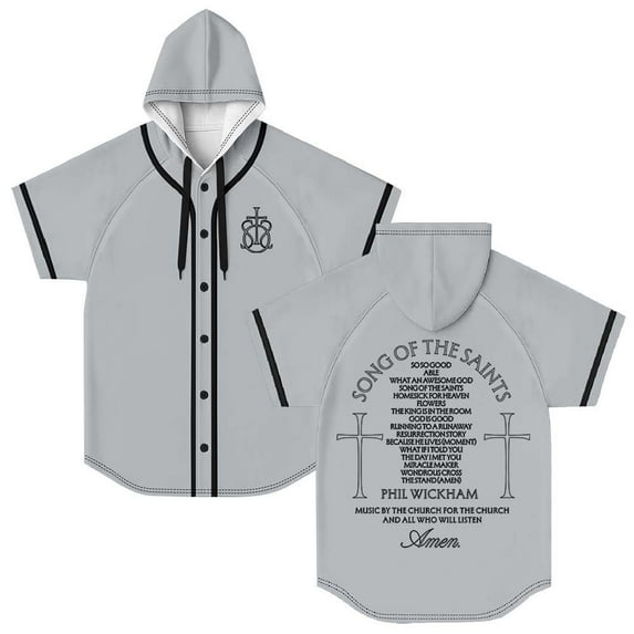 Phil Wickham Song Of The Saints Album Merch Hooded Baseball Jersey Short Sleeve Shirt Women Men Crewneck Tee