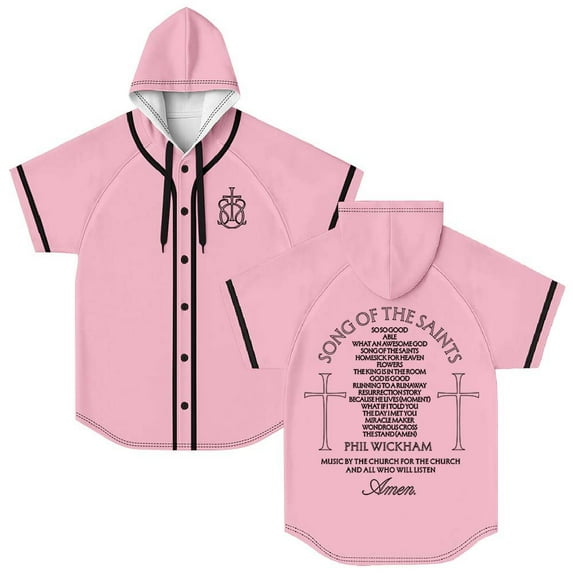 Phil Wickham Song Of The Saints Album Merch Hooded Baseball Jersey Short Sleeve Shirt Women Men Crewneck Tee