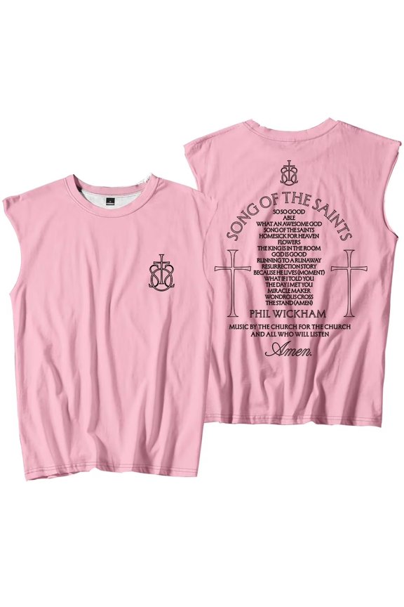 Phil Wickham Song Of The Saints Album Merch Print Tank Top - Unisex Sleeveless Tee Casual Streetwear Sports Vest for Fan Support