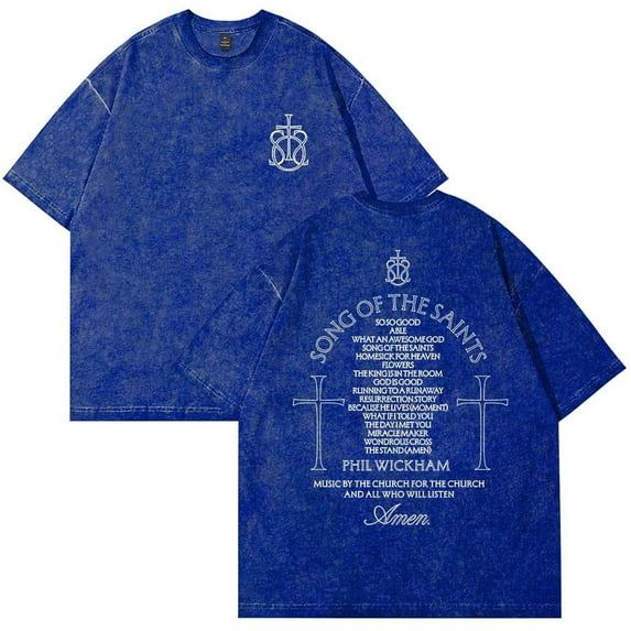 Phil Wickham Song Of The Saints Album Merch T-Shirt Cotton Wash Tee Women Men Short Sleeve Casual Crewneck Tee