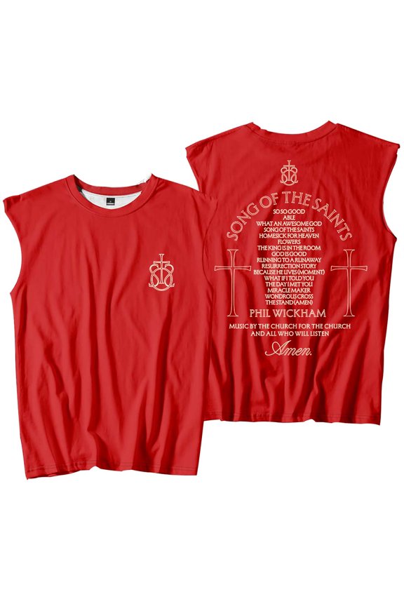 Phil Wickham Song Of The Saints Album Merch Tank Tops Sleeveless T-Shirt port Vest Women Men Outdoor Sportwear