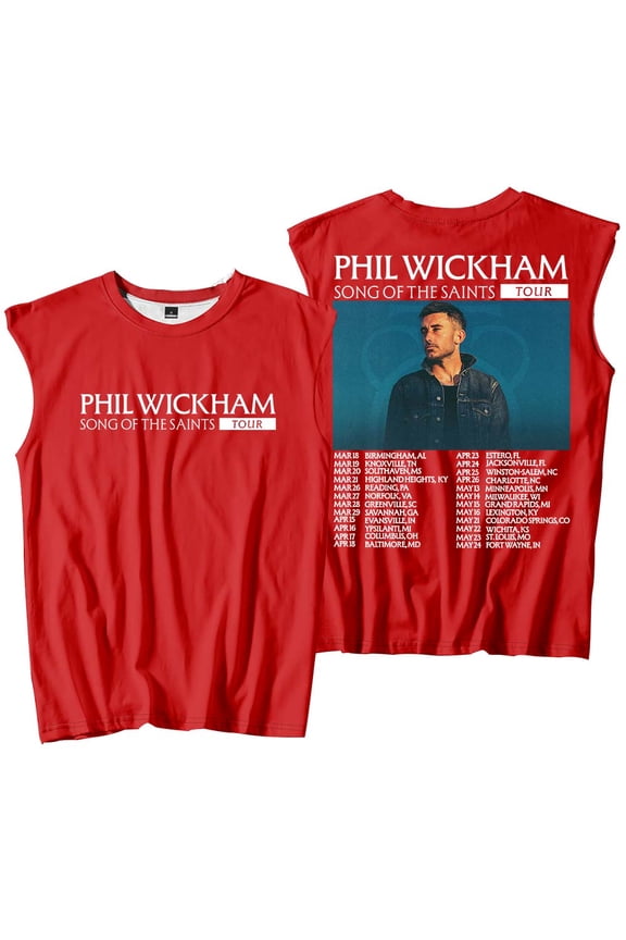 Phil Wickham Song Of The Saints Tour 2026 Merch Tank Tops Sleeveless T-Shirt port Vest Women Men Casual Outdoor Sportwear