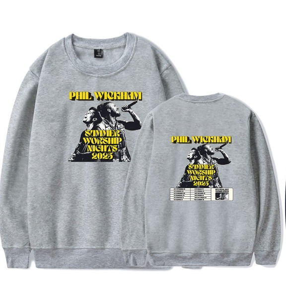 Phil Wickham Summer Worship Nights 2025 Merch Long Sleeve Crewneck Sweatshirt For Men/Women Fashion Streetwear