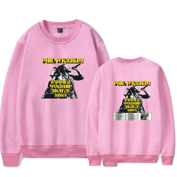 Phil Wickham Summer Worship Nights 2025 Merch Long Sleeve Crewneck Sweatshirt For Men/Women Fashion Streetwear