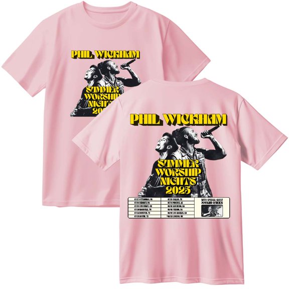 Phil Wickham Summer Worship Nights Tour Merch Cotton T-Shirt Women Men Casual Crewneck Short Sleeve Tee