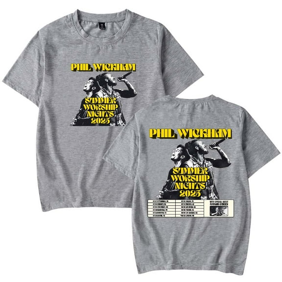 Phil Wickham Summer Worship Nights Tour Merch T-Shirt Women Men Crewneck Casual Short Sleeve Tee