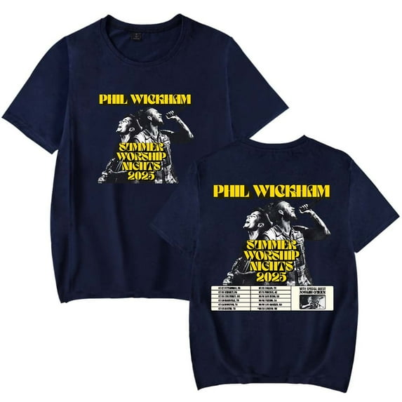 Phil Wickham Summer Worship Nights Tour Merch T-Shirt Women Men Crewneck Casual Short Sleeve Tee