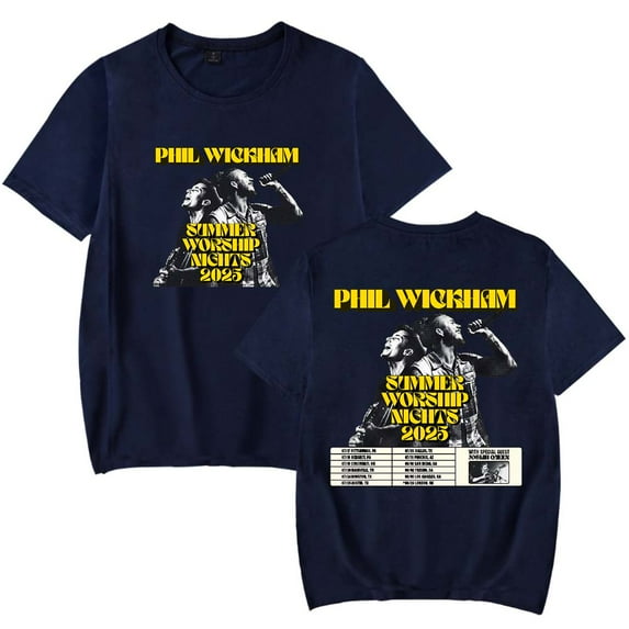 Phil Wickham Summer Worship Nights Tour Merch T-Shirt Women Men Crewneck Casual Short Sleeve Tee