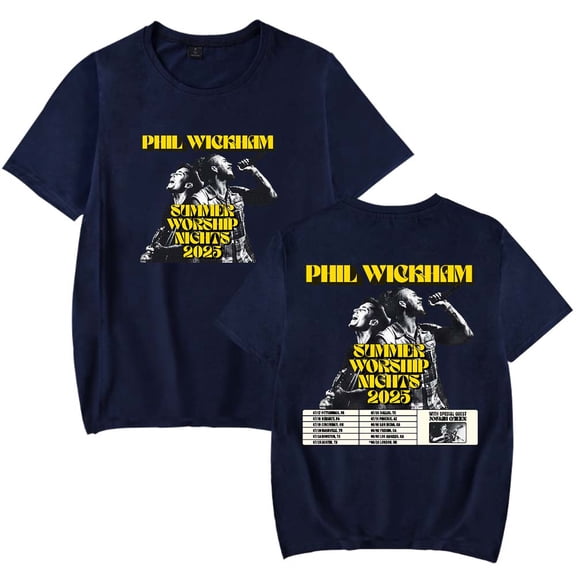 Phil Wickham Summer Worship Nights Tour Merch T-Shirt Women Men Crewneck Casual Short Sleeve Tee