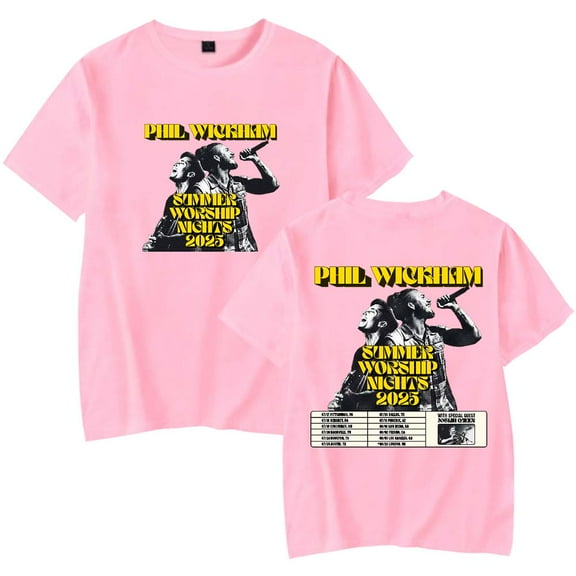Phil Wickham Summer Worship Nights Tour Merch T-Shirt Women Men Crewneck Casual Short Sleeve Tee
