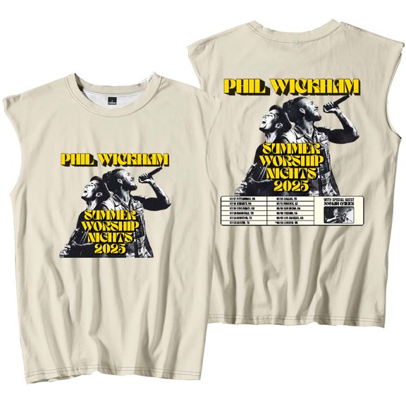 Phil Wickham Summer Worship Nights Tour Merch Tank Tops Sleeveless Sport Vest Women Men Outdoor Sportwear