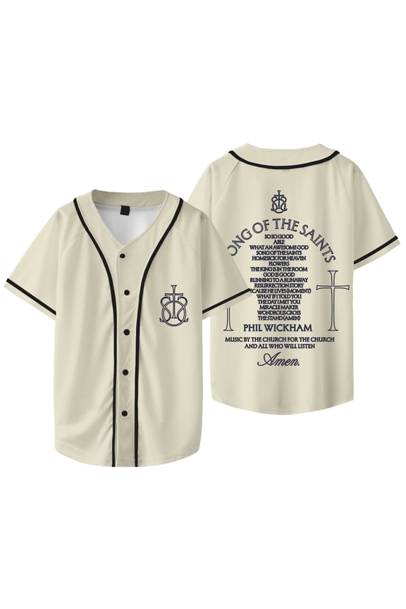 Phil Wickham T-shirt Song Of The Saints Baseball Jacket Tee Unisex V Neck Short Sleeve Tee Tops