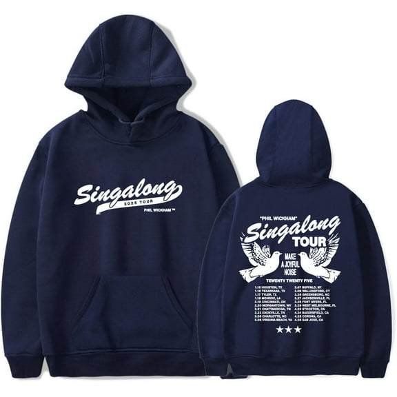 Phil Wickham merch 2025 Singalong Tour Hooded Drawstring Pocket Sweatshirt Men/women concert Pullover