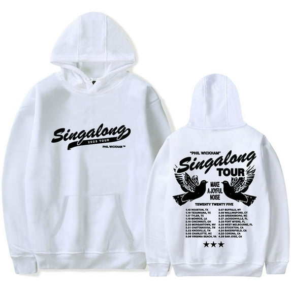 Phil Wickham merch 2025 Singalong Tour Hooded Drawstring Pocket Sweatshirt Men/women concert Pullover