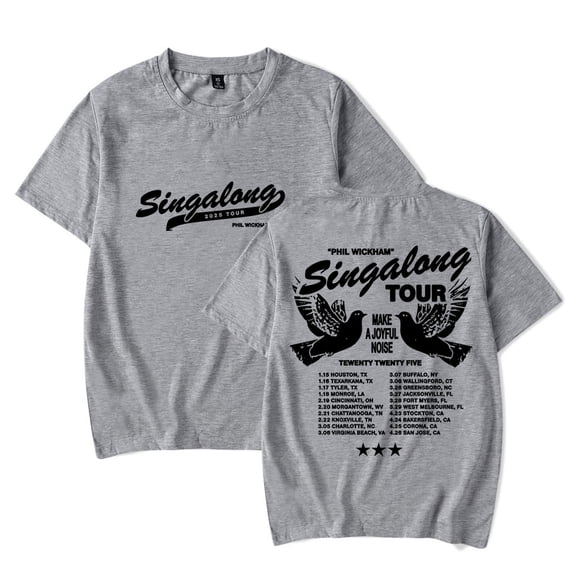 Phil Wickham merch 2025 Singalong Tour tshirt crewneck short sleeve tshirt men/women concert  tops
