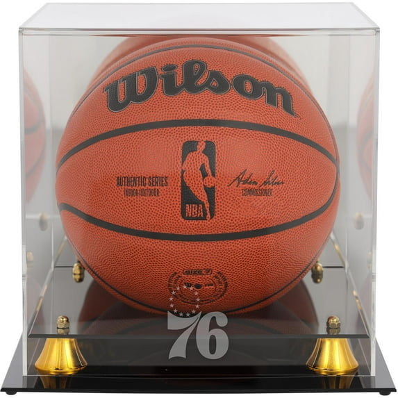 Philadelphia 76ers Golden Classic Team Logo Basketball Display Case