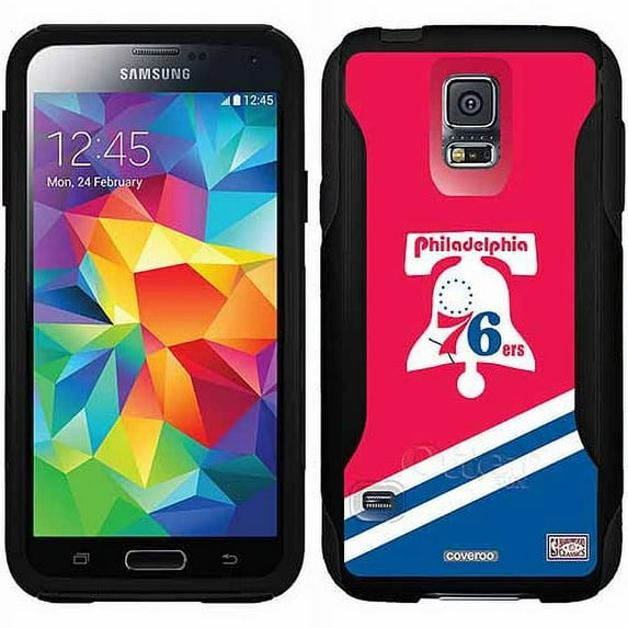 Philadelphia 76ers Hardwood Classic Design on OtterBox Commuter Series Case for Samsung Galaxy S5