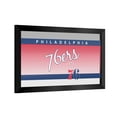 thumbnail image 1 of Philadelphia 76ers Hardwood Classics Ready-To-Hang Black Framed Wall Mirror, 1 of 4