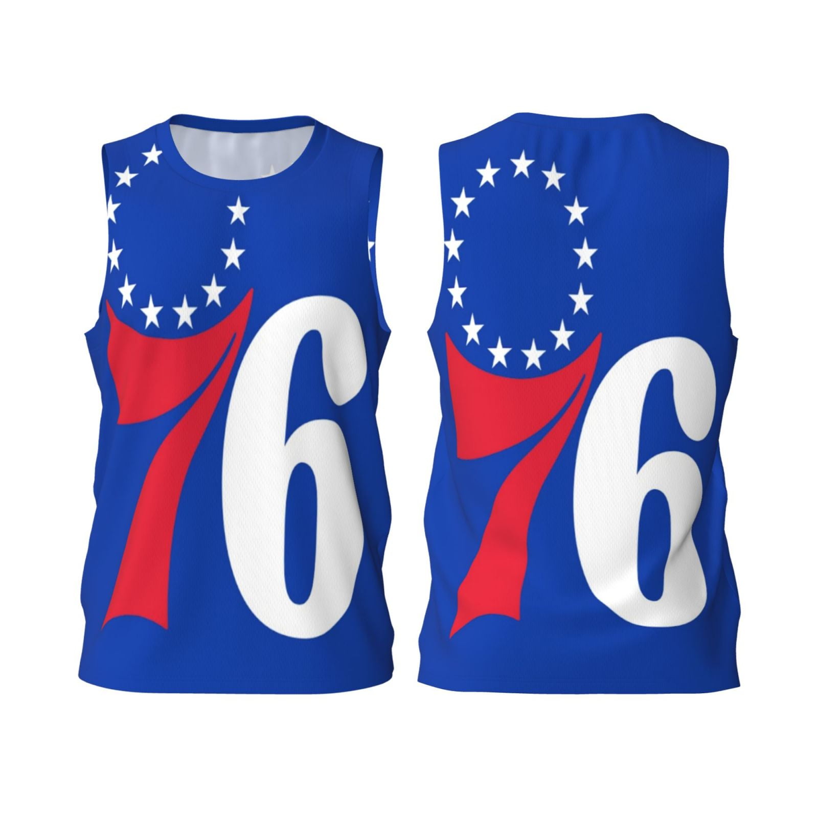 Philadelphia76ers Men's Basketball Jersey Sports Fan Mesh Tank Top