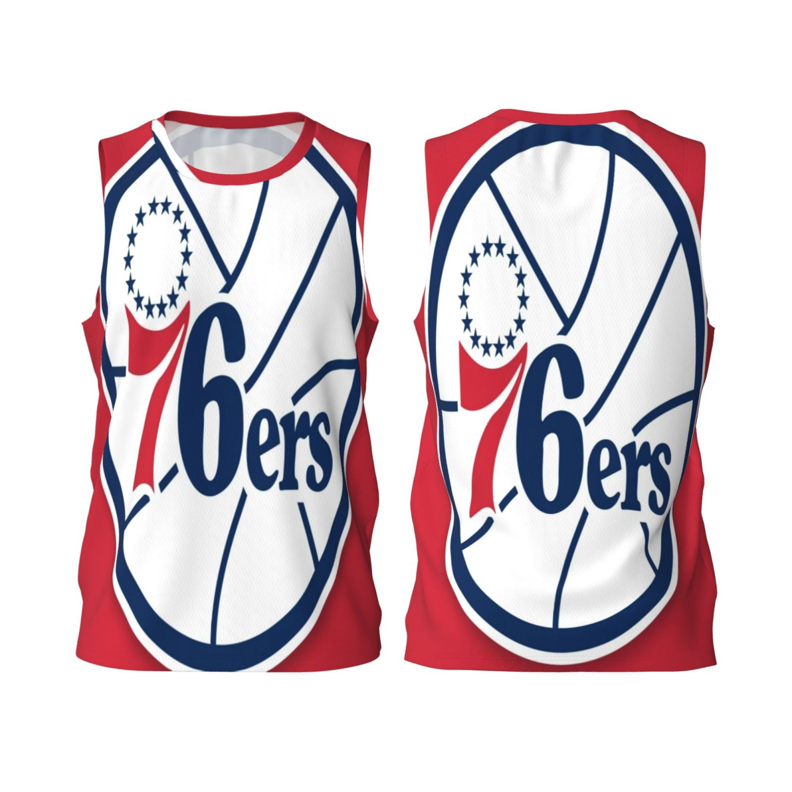 Philadelphia76ers Men's Basketball Jersey Sports Fan Mesh Tank Top