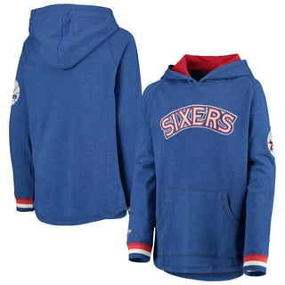Men's Mitchell & Ness Blue Philadelphia 76ers Shark Tooth Jacket