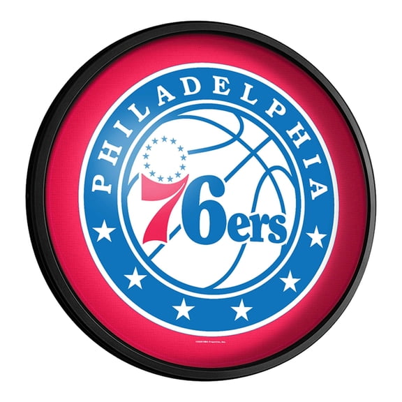 Philadelphia 76ers 18'' Round Slimline Illuminated Wall Sign