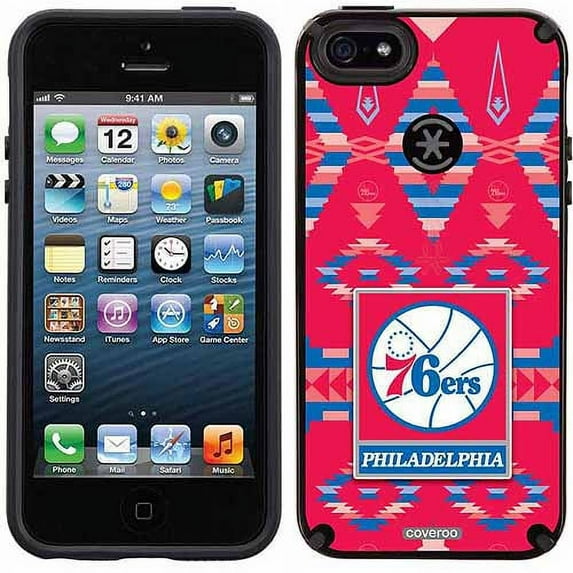 Philadelphia 76ers Tribal Print Design on Apple iPhone 5SE/5s CandyShell Case by Speck
