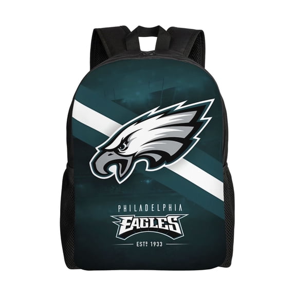 Philadelphia Backpack Lightweight Bookbag Durable Casual Travel Daypack Waterproof Laptop Bag With Side Pockets Ball Team Logo Print Gifts For Sports Game Fans
