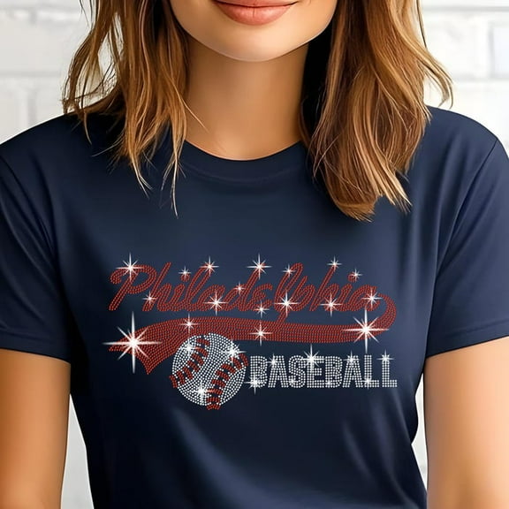 Philadelphia Baseball Rhinestone Shirt: Unisex Game Day Tee