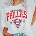 thumbnail image 1 of Philadelphia Baseball T-shirt | Vintage Style Phillies Baseball Crewneck Shirt | Philadelphia EST 1883 Shirt | Game Day, White Color, 1 of 2